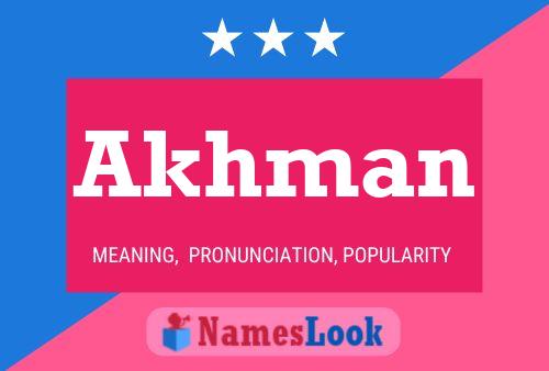 Akhman Name Poster