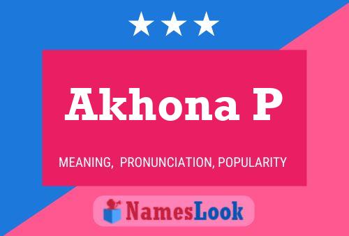 Akhona P Name Poster