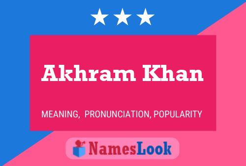 Akhram Khan Name Poster