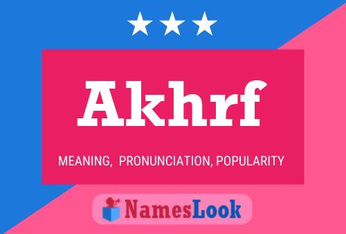 Akhrf Name Poster