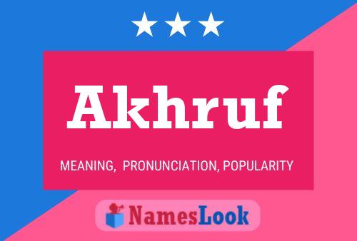 Akhruf Name Poster