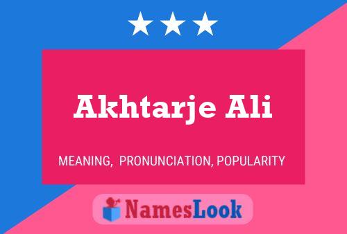 Akhtarje Ali Name Poster