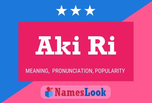 Aki Ri Name Poster