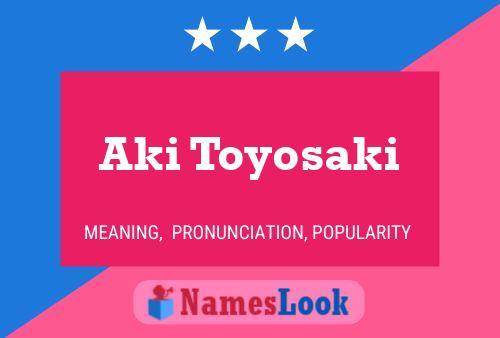 Aki Toyosaki Name Poster