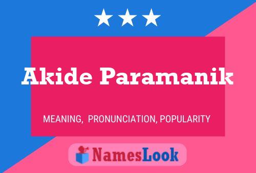 Akide Paramanik Name Poster