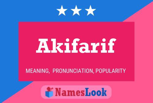 Akifarif Name Poster