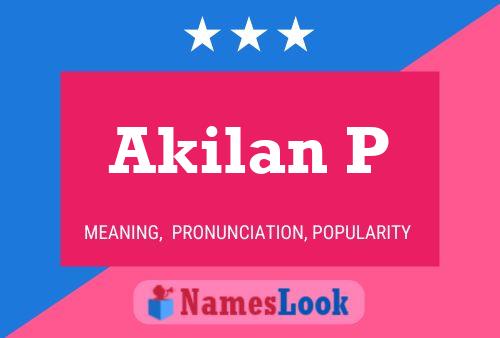 Akilan P Name Poster