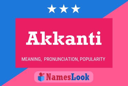 Akkanti Name Poster