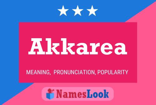 Akkarea Name Poster