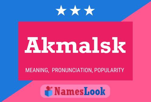 Akmalsk Name Poster