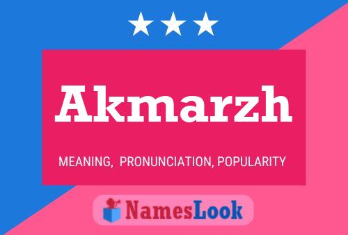 Akmarzh Name Poster