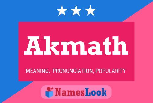 Akmath Name Poster