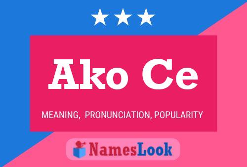 Ako Ce Name Poster