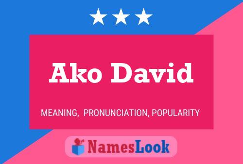 Ako David Name Poster