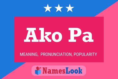 Ako Pa Name Poster