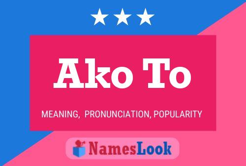 Ako To Name Poster