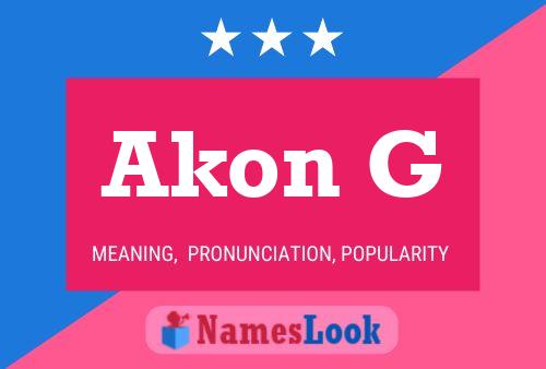 Akon G Name Poster