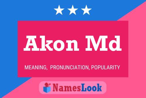 Akon Md Name Poster