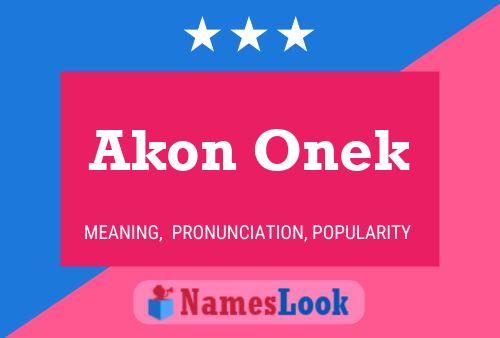 Akon Onek Name Poster