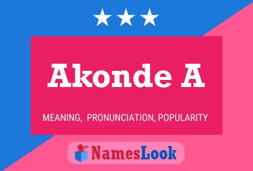 Akonde A Name Poster