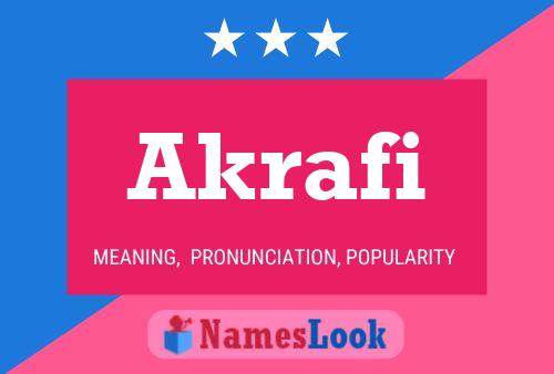 Akrafi Name Poster