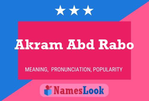 Akram Abd Rabo Name Poster