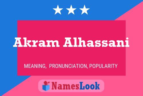 Akram Alhassani Name Poster