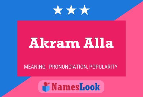 Akram Alla Name Poster