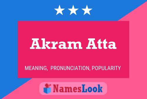 Akram Atta Name Poster