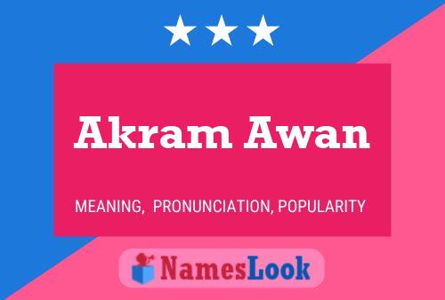 Akram Awan Name Poster