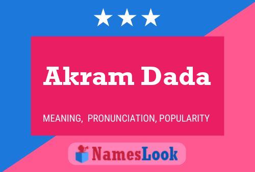 Akram Dada Name Poster