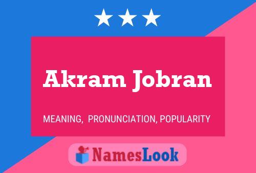 Akram Jobran Name Poster