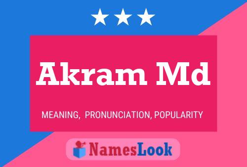 Akram Md Name Poster