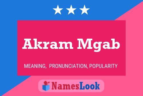 Akram Mgab Name Poster