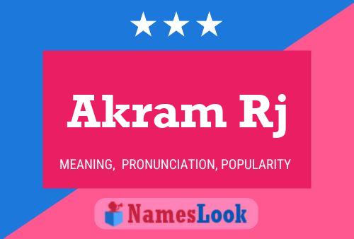 Akram Rj Name Poster