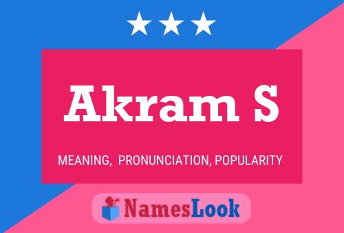 Akram S Name Poster