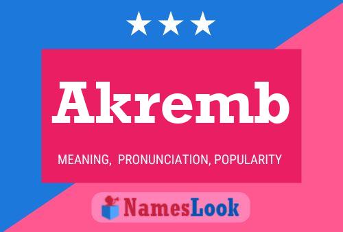 Akremb Name Poster