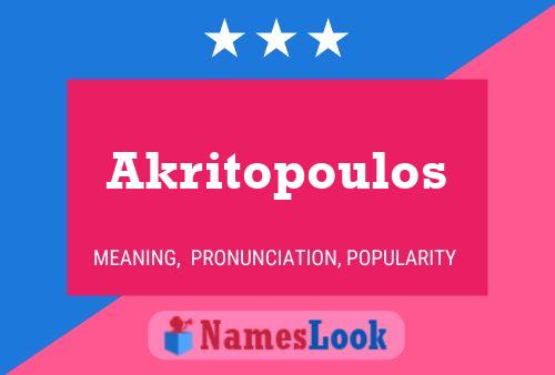 Akritopoulos Name Poster