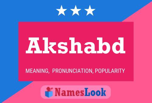 Akshabd Name Poster