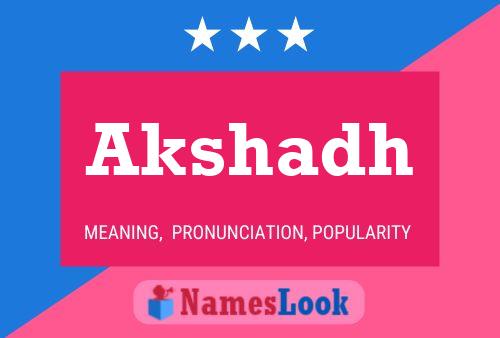 Akshadh Name Poster