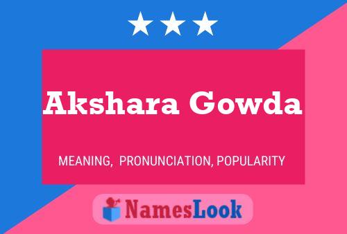 Akshara Gowda Name Poster