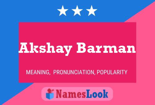 Akshay Barman Name Poster