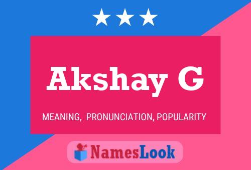 Akshay G Name Poster