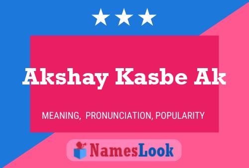 Akshay Kasbe Ak Name Poster