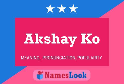 Akshay Ko Name Poster