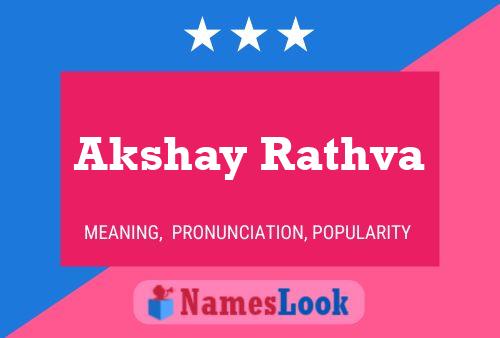 Akshay Rathva Name Poster