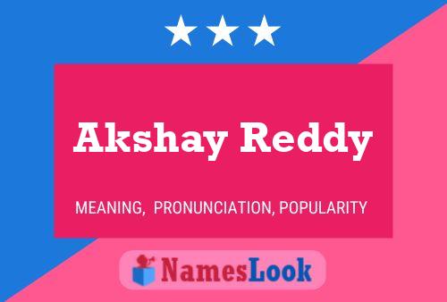 Akshay Reddy Name Poster