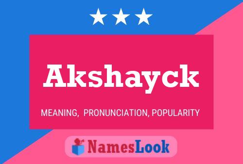 Akshayck Name Poster