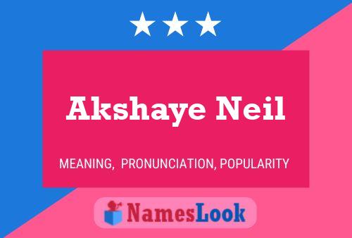 Akshaye Neil Name Poster