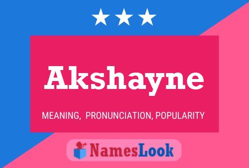 Akshayne Name Poster